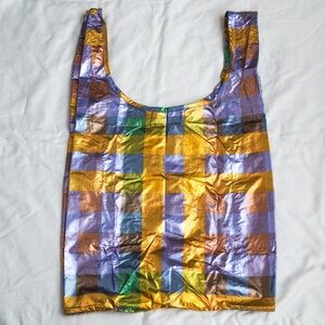 Standard BAGGU Madras Metallic Reusable Bag